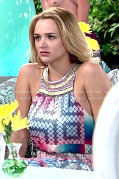 Summer’s printed maxi dress on The Young and the Restless