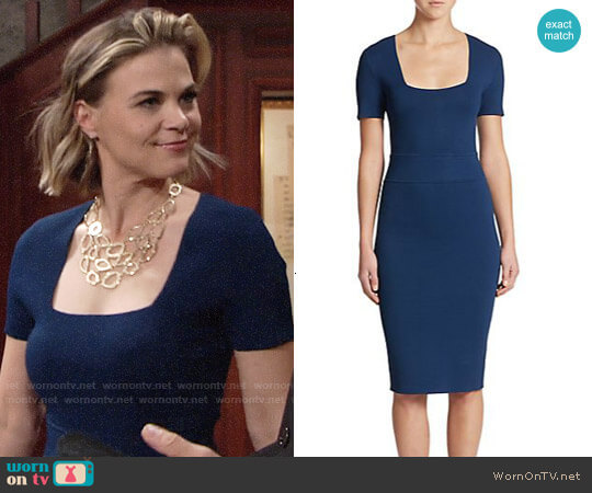 A.L.C. Williamson Dress in Azure worn by Phyllis Newman (Gina Tognoni) on The Young and the Restless