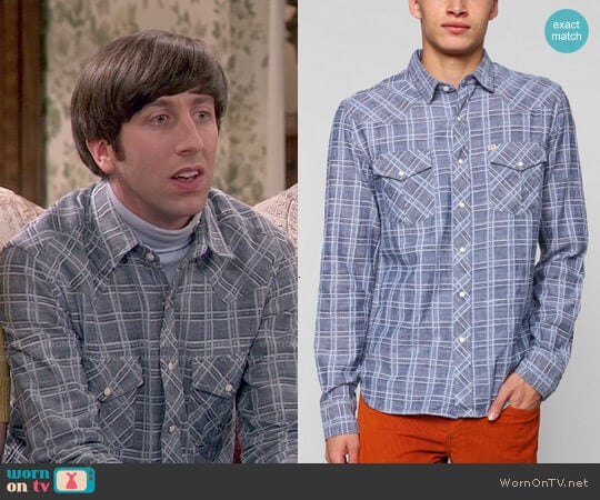Salt Valley Delco Chambray Plaid Western Shirt worn by Howard Wolowitz (Simon Helberg) on The Big Bang Theory