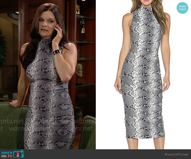 Elizabeth and James Boa Dress worn by Katie Logan (Heather Tom) on The Bold and the Beautiful