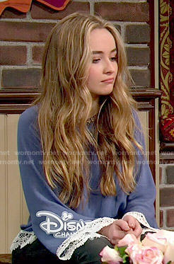 Maya’s blue crochet trim blouse on Girl Meets World