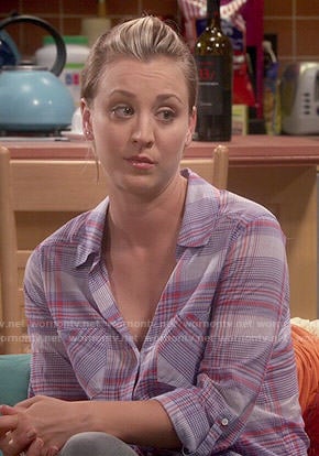 Penny’s purple plaid shirt on The Big Bang Theory