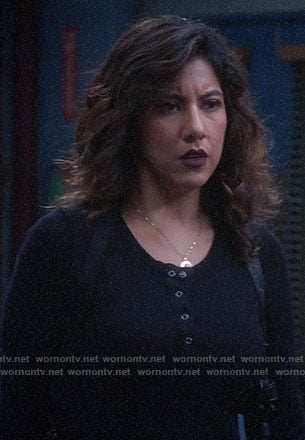 Rosa’s black henley top on Brooklyn Nine-Nine