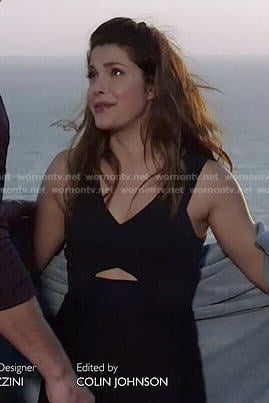 Audrey’s black cutout dress on Kevin from Work