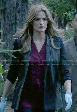 Kate’s leather blazer on Castle
