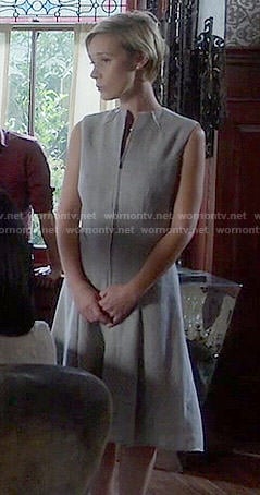Bonnie’s grey zip-front dress on How to Get Away with Murder