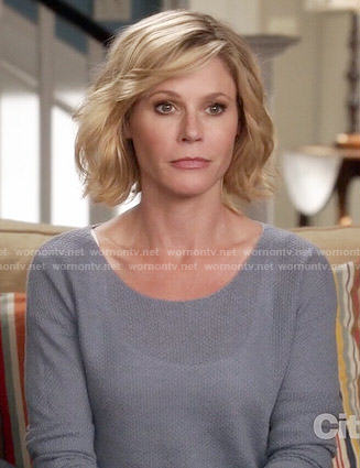 Claire’s blue sweater on Modern Family