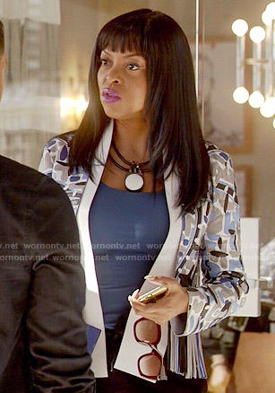 Cookie’s blue patterned fringed jacket on Empire