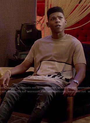 Hakeem’s tan love graphic tee on Empire