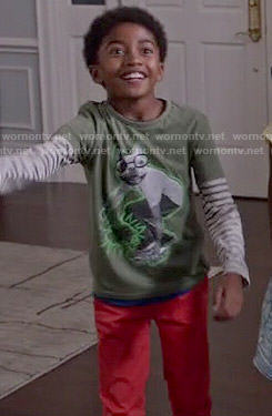 Jack’s green skating dog tee on Black-ish