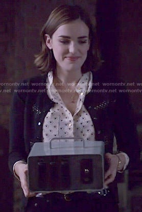 Jemma’s dotted print blouse on Agents of SHIELD