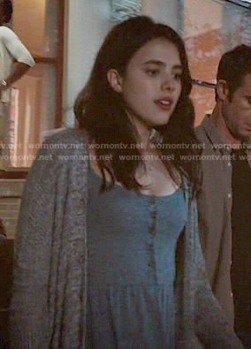 Jill’s blue button front midi dress on The Leftovers
