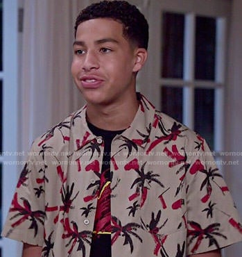 Junior’s palm tree printed shirt on Black-ish