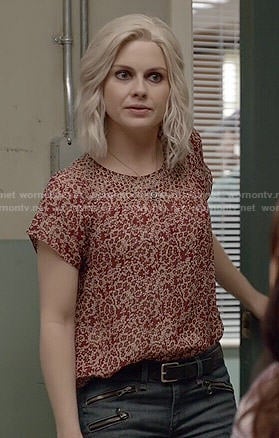 Liv’s red floral top on iZombie