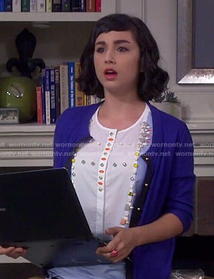 Mandy’s bead studded top on Last Man Standing