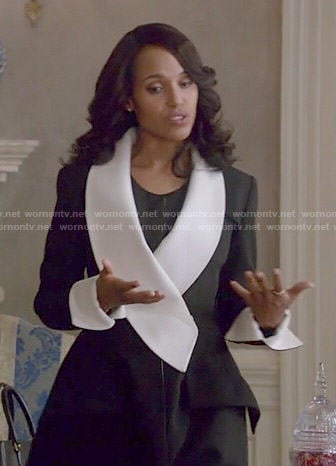 Olivia’s black and white coat on Scandal