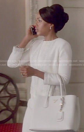 Olivia’s white beaded jacket on Scandal
