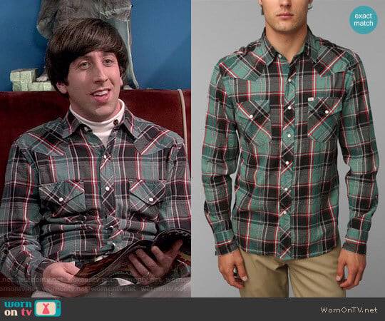 Salt Valley Cassidy Western Shirt worn by Howard Wolowitz (Simon Helberg) on The Big Bang Theory