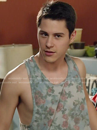 Shane’s floral tank top on Faking It