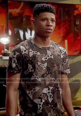 Hakeem’s leaf print t-shirt on Empire