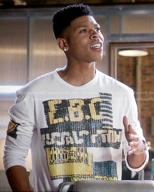 Hakeem’s sequin E.B.C graphic tee on Empire