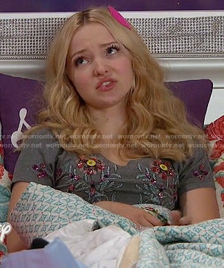 Liv’s grey embellished top on Liv and Maddie