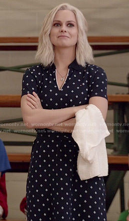 Liv’s navy printed polo dress on iZombie