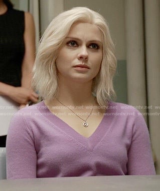 Liv’s purple v-neck sweater on iZombie