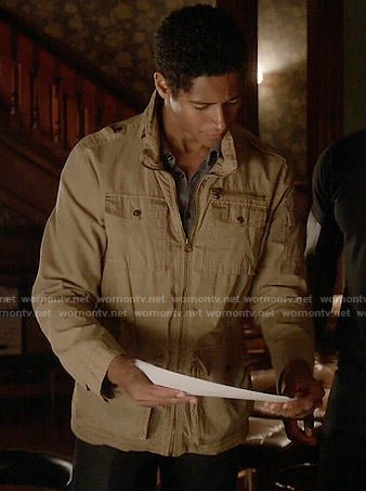 Wes’s khaki field jacket on How to Get Away with Murder