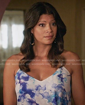 Xiomara’s watercolor print cami on Jane the Virgin