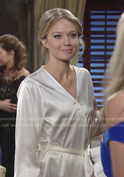 Abby’s bridal robe on The Young and the Restless
