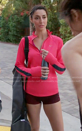 Delia’s pink Nike top on Girlfriends Guide to Divorce