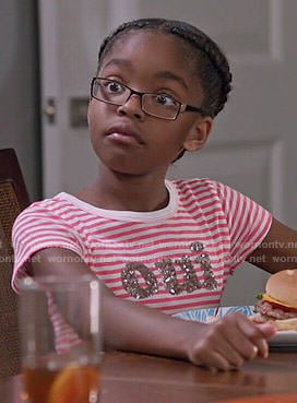 Diane’s striped ‘oui’ top on Black-ish