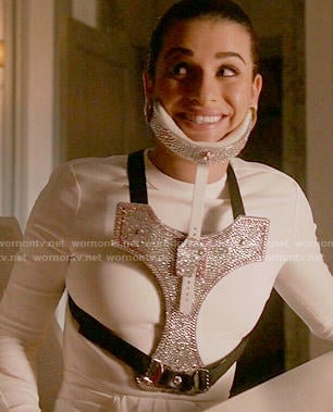 Hester’s white long sleeved dress on Scream Queens
