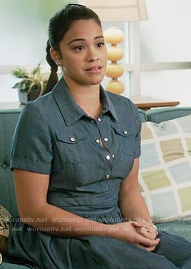 Jane’s denim shritdress on Jane the Virgin