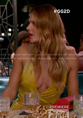 Phoebe’s yellow wrap maxi dress on Girlfriends Guide to Divorce