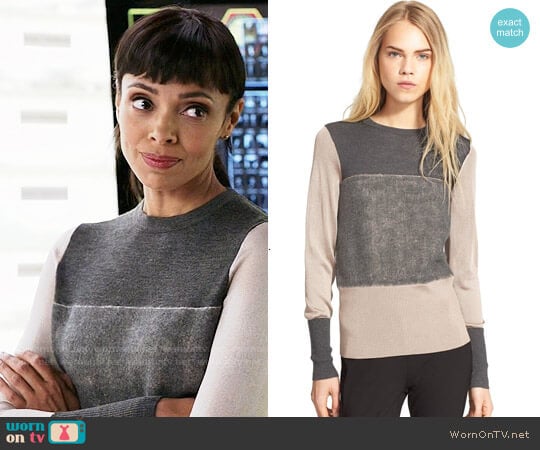 Rag & Bone Marissa Sweater in Medium Grey worn by Camille Saroyan (Tamara Taylor) on Bones