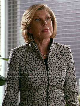 WornOnTV: Diane's tiled print jacket on The Good Wife Christine