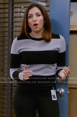 Gina’s grey striped sweater on Brooklyn Nine-Nine