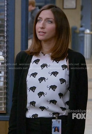 Gina’s panther print top on Brooklyn Nine-Nine