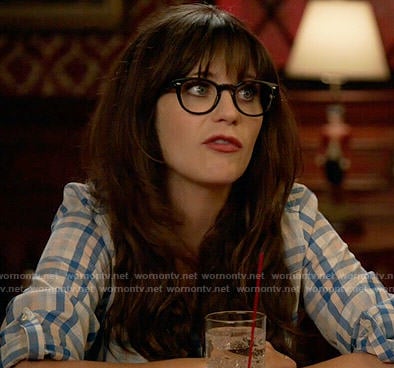Jess’s blue checked shirt on New Girl