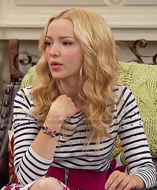 Liv’s striped top with rhinestone studs on Liv and Maddie