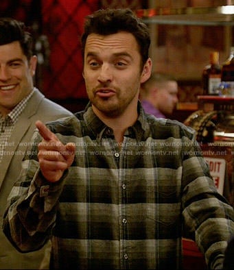 Nick’s grey and blue flannel shirt on New Girl