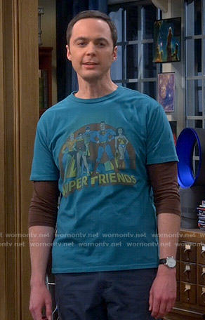 Sheldon’s ‘Super Friends’ T-shirt on The Big Bang Theory