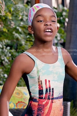 Diane’s cactus print swimsuit on Black-ish
