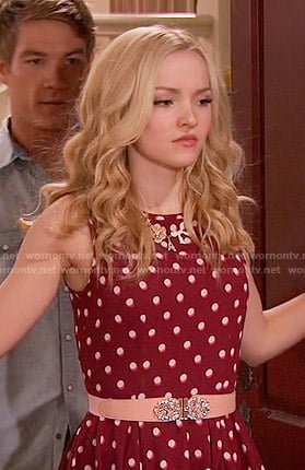 Liv’s red polka dot dress on Liv and Maddie