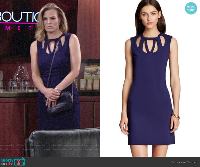 Diane von Furstenberg Amy Cutout Dress worn by Phyllis Newman (Gina Tognoni) on The Young and the Restless