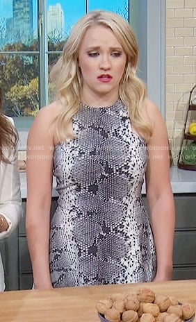 Gabi’s snake print dress on Young and Hungry