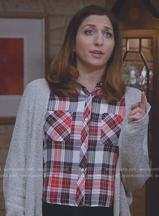 Gina’s red plaid cropped shirt on Brooklyn Nine-Nine