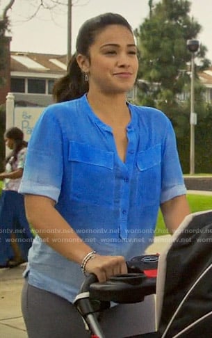 Jane’s blue ombre shirt on Jane the Virgin
